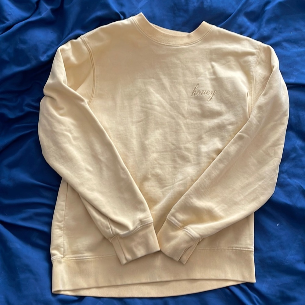Yellow Brandy Melville crew neck